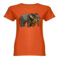 Afrički slon sa majicom u obliku bebe u obliku žena -image by Shutterstock, ženska velika