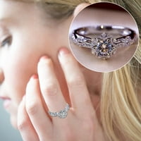 Chaolei Womens Vintage Beautiful Diamond srebrni angažman vjenčani prsten