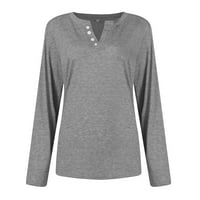 Košulje s dugim rukavima za žene Žene Ležerne kontrastne boje Top pulover Sweatshir Fragarn