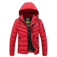 Kaputi za muškarce jesen i zimski patentni patentni zatvarač kapuljač kapuljača jesen štedna jakna dukserica Bluza crvena s-10xl