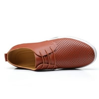 DMQupv hodanje radne cipele prozračne ljetne šuplje poslovne ljetne stile muške kožne biserne cipele za muškarce kožne cipele smeđe 9.5