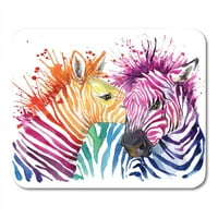 Šarene Zebra Splash Watercolor Duga za smiješna boja Konjska boja MousePad Mouse Pad prostirke za miš