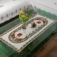 Bijeli pravokutnik stolnjak doshied cvjetni cvjetni mali kućni dekor