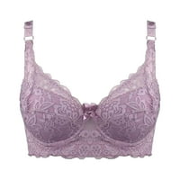 Leey-World Womens Donje rublje Ženska prednja zatvarača BRA Underwire Neodrećena T-Back Plus Veličina