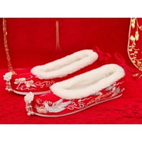 Woobling ženske stane Kineski stil mladenka Tradicionalna hanfu cipele Vjenčanje sa privjescima sa biserima