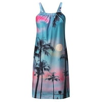 Haljine za plažu Jsaierl za žene Seksi havajska tropska sina mini haljina Summer Loose Comfy Boho sundresses za žene