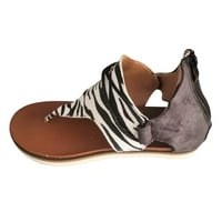 DMQupv Hounds Sandale za žene Posh Vintage Leopard ženske flip sandale patentne patentne patentne pauze,
