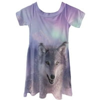 Snow Valley Wolf Dječje oblače za posebne prilike za teen djevojke Dance Novelty Okrugla Dress Haljina Sise 9- godina