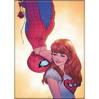 Spider-Man Marvel Comics Spider-Man Kissing MJ magnet