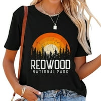Redwood US Nacionalni park California Vintage Retro Modeble Ženske majice - Jedinstveni otisci i udobne fit