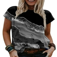 LILYLLL PLUS veličina M-5XL Ženska ljetna majica kratkih rukava tiskana bluza TEE