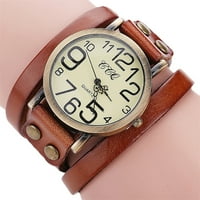 Gyouwnll Vintage Watch Quarct krava narukvica ručni sat Muškarci Brand Co Kožne žene Muški sat