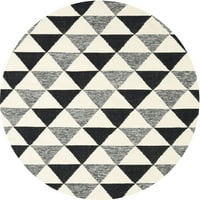 Ahgly Company u zatvorenom okruglom savremenim ugljenim sivim apstraktnim prostirkama, 6 '