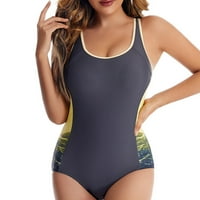 Ženske jednodijelno kupaćim kostim dame tanka atletska trkačka košarica za kupanje nepravilno podudaranje bikini set Push up podstavljeni kupaći kostimi