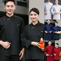 Žene muškarci Ležerni Chef Radni kuhari s dugim rukavima Dizajljiva košulja dvokrup