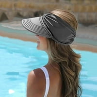 Fsqjgq sunčani šešir za žene pakiranje kopče kape za sunčanje šeširi ženski široki šešir ljetna zaštita