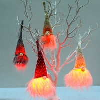 Slatka gnome lutka LED svjetlo privjesak božićna stabla prozori viseći ukras bijela krpa