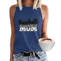 Mamine majice za žene smiješna mama slovo tiskane časovne casual grafički pokloni Tee bejzbol mama nalaze