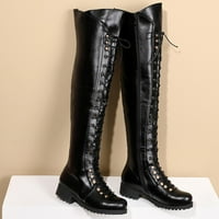FVWitlyh koljena High Boots Women platforme koljena visoke čizme za žene Visoke potpetice Jesen i zimska