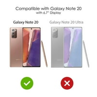 Razlikovanje Clear Shootfofofofofot hibrid za Samsung Galaxy Note - TPU branik, akrilni leđa, zaštitni ekran od stakla - crni žuto crveno aztek plemeno