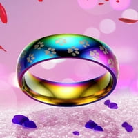 Xinqinghao moda šareni titanijum čelični prsten za angažman par prsten nakit Pokloni Multicolor 12