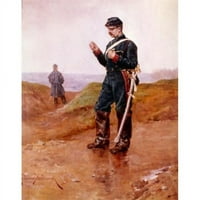 Posteranzi Sal Break The Pruska pješadijska muškarac puši Berne-Bellecour Etienne P. 1838 - Francuski