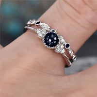 WeFuesd nakit za žene za žene Ring modni ženski nakit dijamantni prstenovi par set par veličine prstena ljubičasta xl