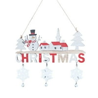 Fridja božićni ukrasi Snjegovinski božićni privjesci Početna Restoran Božićni drveni obrtni vrati viseći