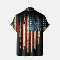 USA zastava 4. jula muške košulje s majicama s kratkim rukavima, casual majica na plaži Dan neovisnosti