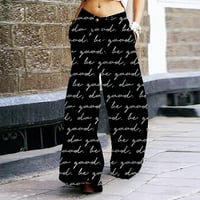 Yubatuo pantalone za žene moda retro casual labava vučna vučna pukotina sa džepovima sa džepovima ženske