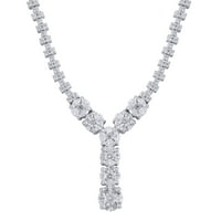 18k bijelo zlato SI Clarity Hi Color Diamond Charm ogrlica nakita Novo