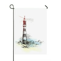 Svjetionik s morskim valovima vanjske zastave Naslovnica za zabavu