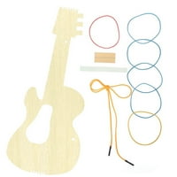 Ručno radno diy bijeli embrijski drveni mali gitara dječji materijal za izradu slikarskih domaćih muzičkih instrumenata