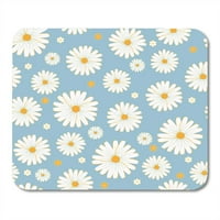 Yellow Daisy Daisies uzorak plavi cvijet proljeće Vintage Chamomile retro mousepad pad miš miš miša