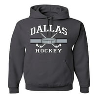 Divlji Bobby Grad Dallas Hokej Fantasy Fan Sports Unise Dukserice, drveni ugljen, mali
