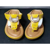 Sanviglor Dame Sandale Ljeto Flip Flops Wedge Thong Sandal Zatvoreni otvoreni otvoreni nožni prste lagane papuče Udobne cipele Slides Yellow 6