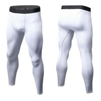 Muške hlače uska fitnes trčanje rastezanje košarkaške bazne obuke kompresije fitness hlače za muškarce