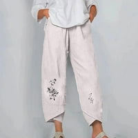Aufmer elastične strugove za žene sa džepovima Prodaja Dame Nove hlače Dizajn osjećaja povremenih sportskih pantalona širine nogu