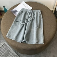 Žene Flowy Shorts Neovisnosti Džepne džepove Ljeto Čvrsto široka noga labava kratke hlače