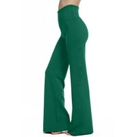Cleance ispod $ Odjeća za djevojčice, AXXD High Squik široki nog pantalone za vježbu Yoga Gym Hlače Žene skokovi na klirensu ispod $ zelene 6