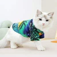 Nova slatka slatka kućna odjeća za kućne ljubimce HAWAII stil cvjetni majica mačke Havajski tiskani kućni ljubimci košulje od pupke za malu mačku