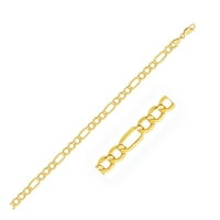 14k žuto zlato Lite Figaro ogrlica lanca