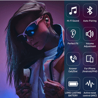 Urban Street Buds Pro True Bluetooth bežični uši za Jedan mobilni telefon sa aktivnim bukom Otkazivanje