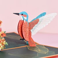 Izvrsna hummingbird dekor čestitka Prekrasna ručno izrađena papirnate blesava karta za rođendan višebojni