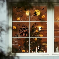Hariumiu Decor set Halloween zidne naljepnice Dvostrane, uklonjive PVC ljepljive DIY dekor dugotrajne