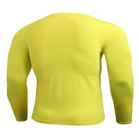 Leuncero Muške Kompresijske košulje Dugih rukava Ljetni vrhovi Solid Color Sport T Majica vlagu Wicking