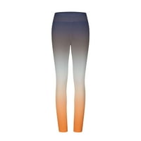 Joga pantalone za noge za žene gradijentne boje blok visoke pantalone za visoke uspone koji trče sportske