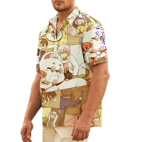 Fnyko muškarci i dječaci Havajska košulja Gin Tama Anime Regular Fit Ležerne prilike kratkih rukava Novelty Dugme-down Havajske košulje na plaži za odrasle djecu