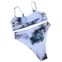 Njoeus bikini kupaći kostimi ženski seksi split bikini dvodijelni gradijentni bok koji odgovara grudnjacima