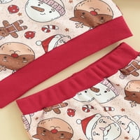 Biayxms Toddler Boys Božićne hlače setovi dugi rukav snjegović Santa Claus Elk Print Tops i hlače setovi